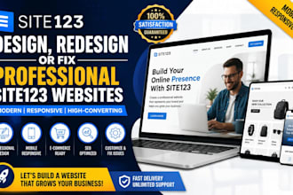 design redesign or fix a professional site123 website