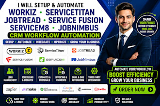 jobtread servicetitan jobnimbus crm automation workiz field service integration