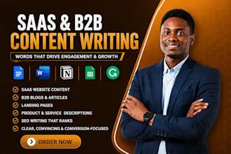 write SEO blog posts and website content for saas tech and ecommerce websites