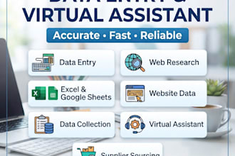 do data entry, content writing, web management, research, and b2b sourcing