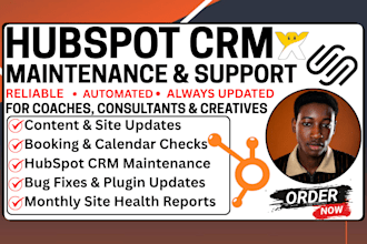 provide monthly maintenance and support for your wix, squarespace and hubspot