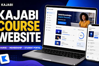 design a kajabi online course and membership website