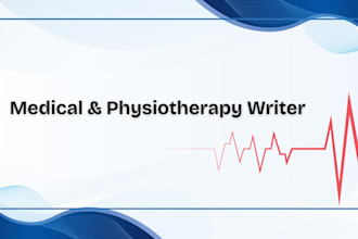 write medical and physiotherapy articles for your blog