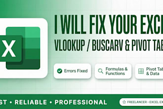 fix vlookup buscarv errors and create pivot tables