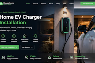 design wix ev charger installation website home ev charger contractor website