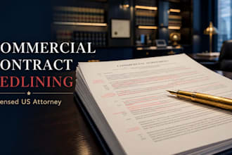expertly review and redline commercial contracts as a US attorney