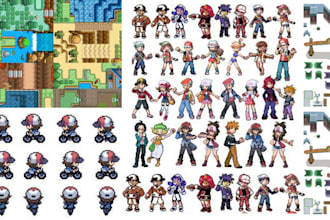 create pokemon style tilesets, object, and tile maps for fan games, and rom hack