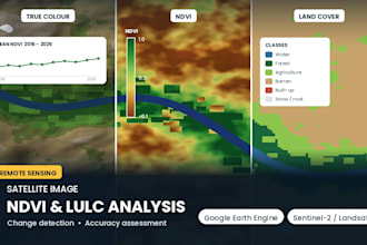 do satellite remote sensing analysis ndvi lulc in google earth engine
