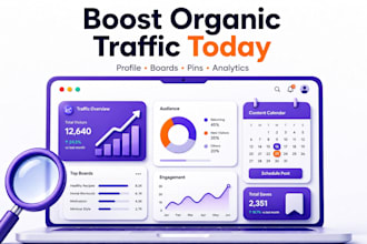 be your pinterest marketing manger and seo expert to boost traffic and sales