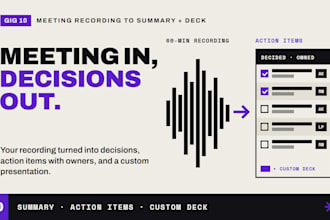 turn your meeting recording into a summary and deck