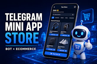 build a telegram mini app ecommerce store and shop bot