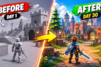 develop a professional 2d and 3d game in unity for mobile PC and webgl