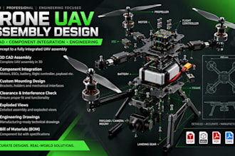 design and optimize your drone uav assembly in 3d cad