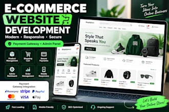 build a complete ecommerce website with payment gateway