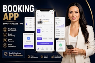 create a modern booking app with scheduling and payments