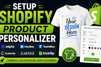 do shopify product personalizer zepto inkybay teeinblue customly zakeke kickfly