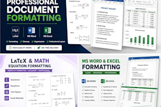 format your documents, questions and math equations in latex