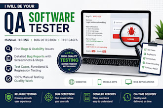 do manual QA testing, find bugs and write detailed test cases