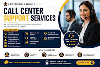provide call center and customer support services