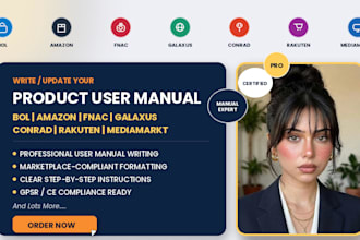 write user manual for bol amazon fnac galaxus conrad rakuten mediamark products