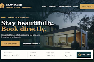 build wix property management website str vacation rental direct booking website
