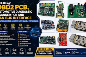 design obd2 pcb, automotive diagnostic scanner pcb and can bus interface
