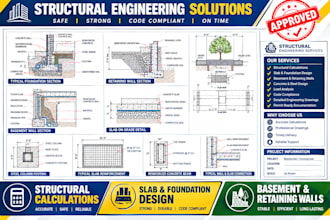 permit structural calculation slab basement  retain wall icf redline correction
