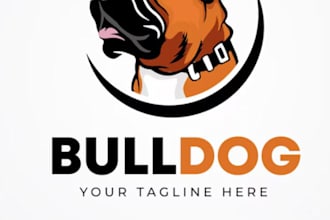 do modern minimalist dog, pet and animal logo design