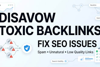 disavow toxic backlinks and fix harmful SEO issues