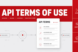 draft professional API terms of use for your technology company