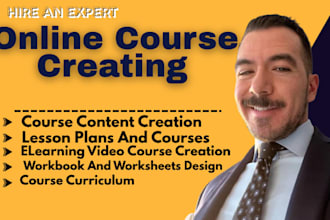 create an online course course content curriculum and lessons plans