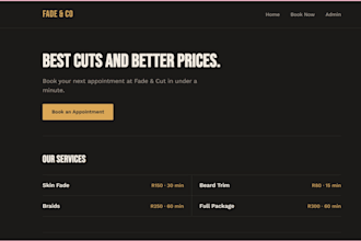 build a custom booking website for your business