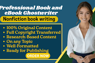 ghostwrite fiction romance business self help and nonfiction ebook, ebook writer