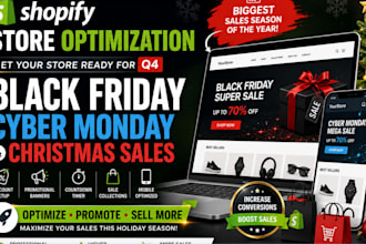 optimize shopify store for black friday cyber monday and christmas sales