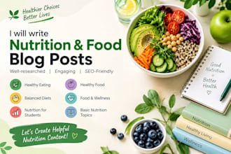 write engaging nutrition and food blog posts