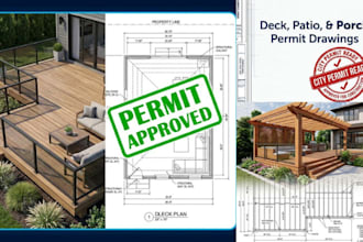 create deck, patio and porch permit drawings for city approval
