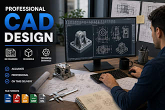create professional cad drawings and 3d models