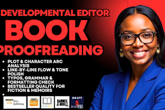developmental editing, line editing, and book proofreading amazon KDP publishing