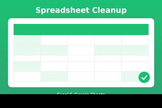 clean up your excel or google sheets spreadsheet