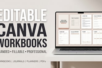 design canva editable workbook, workbook redesign, ebook formatting ebook design