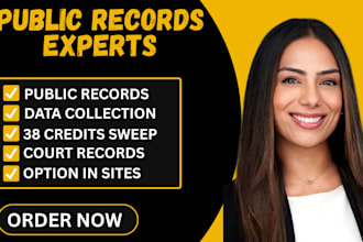do professional public records research and data verified
