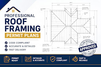 design professional roof framing permit plans