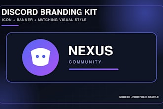 design a professional discord server logo and banner