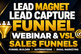 build high converting lead magnet funnel webinar vsl product launch sales funnel