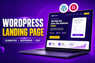 wordpress landing page, elementor landing page, sales page, lead capture page