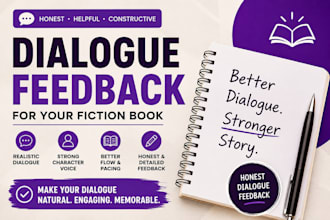 provide honest dialogue feedback for your fiction book