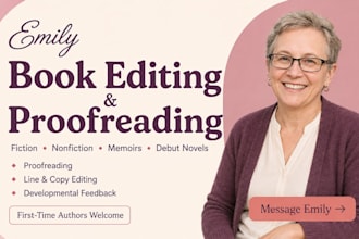 be your non fiction book editor, debut novel editing, memoir story proofreading