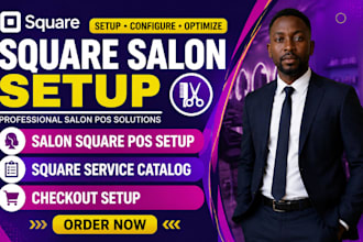 square salon setup salon square pos square service  catalog checkout setup