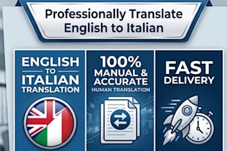 professionally translate or proofread english to italian