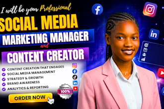 be your social media marketing manager and content creator